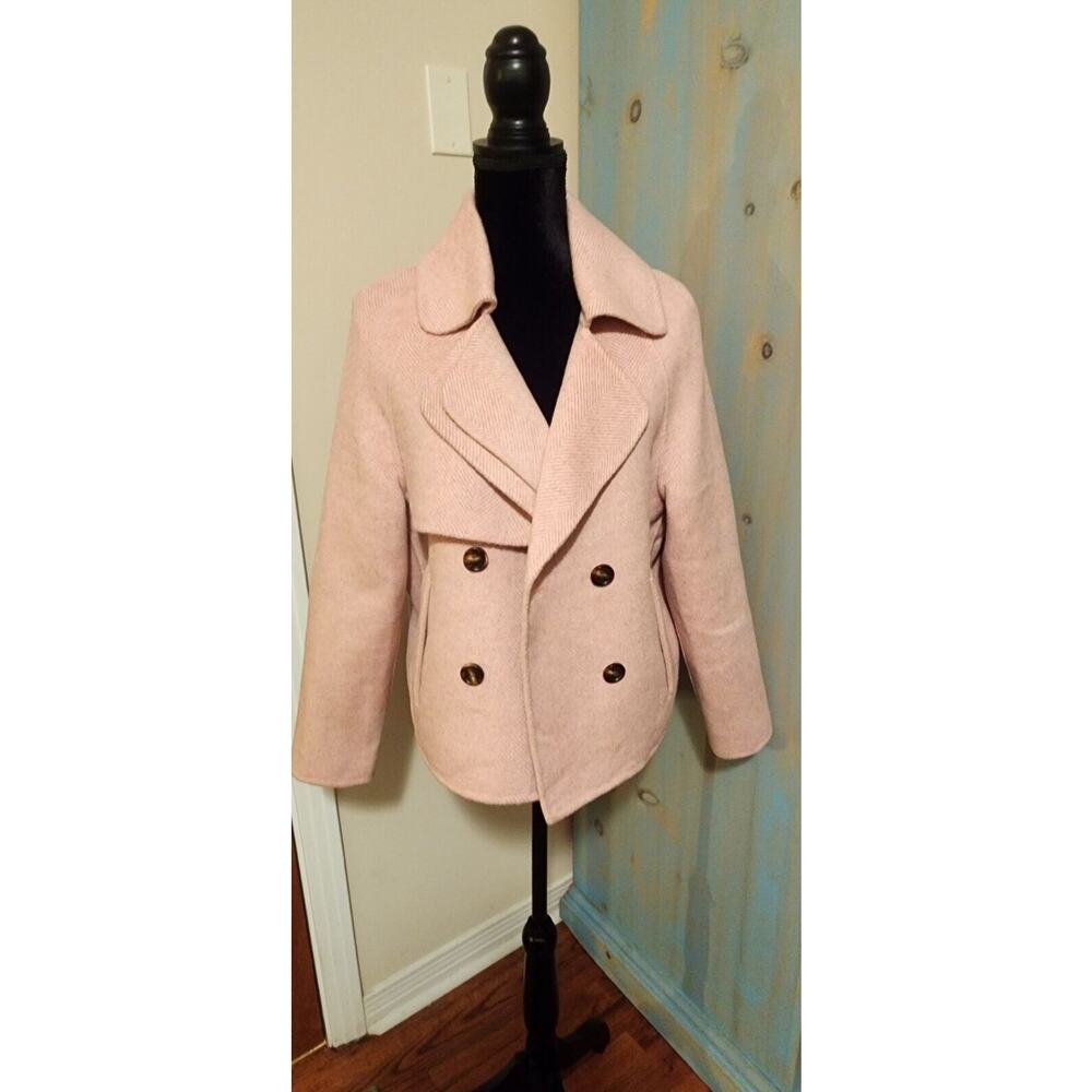 Belle & Bloom I’m Yours ladies Peacoat Jacket-Wool Blend blush pink Small
